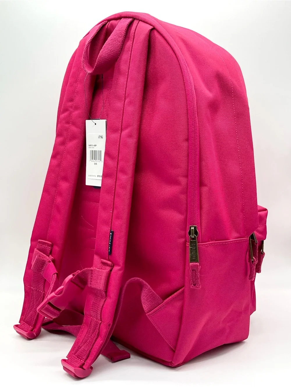 Polo Ralph Lauren Canvas Backpack Pink Classic School Bag Pack 9AR151-ADP